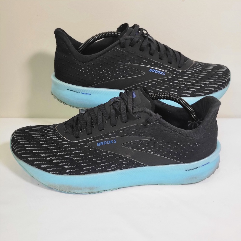 Brooks Hyperion Tempo Mens 11 Running Shoes Black Blue DNA Flash 1103391D082